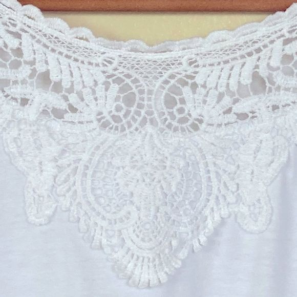 Short Sleeve Boho Stretch Waist Cotton Top Size Small - Picture 3 of 16